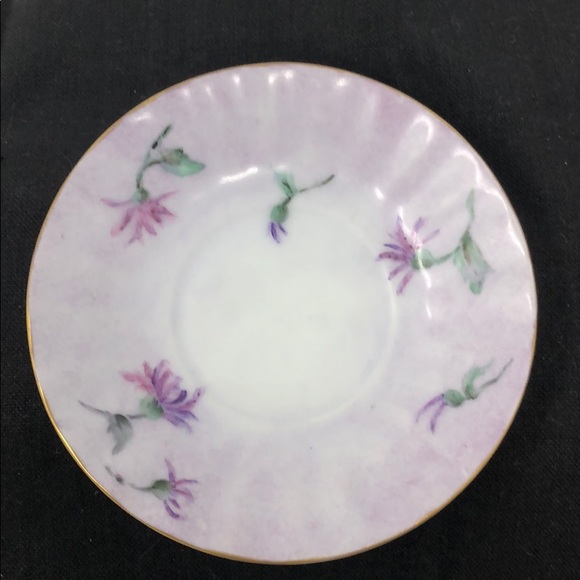 M Halley Purple Floral China Teacup & Saucer - Picture 4 of 6